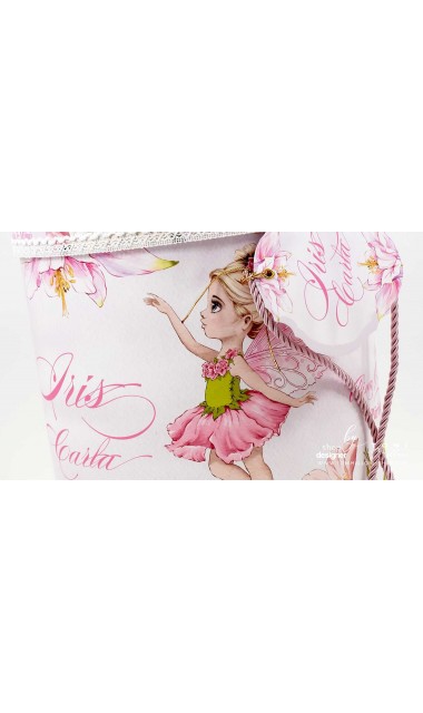 Trusou de botez personalizat prin brodare roz Zane 14
